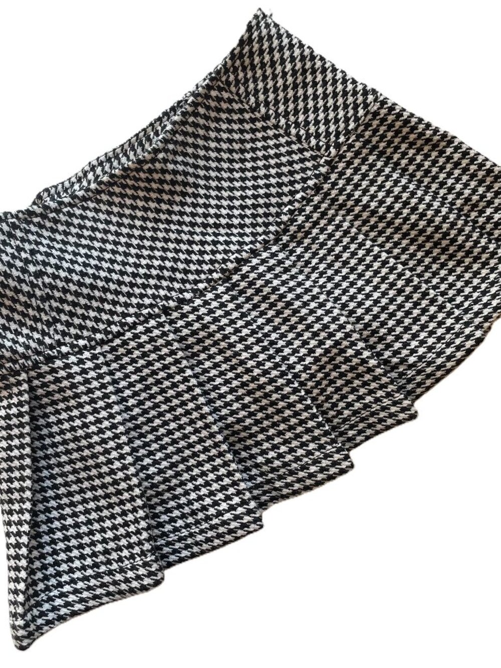 Girls Cherokee Skirt Skort Pleated Houndstooth Black White Size S 6/6X